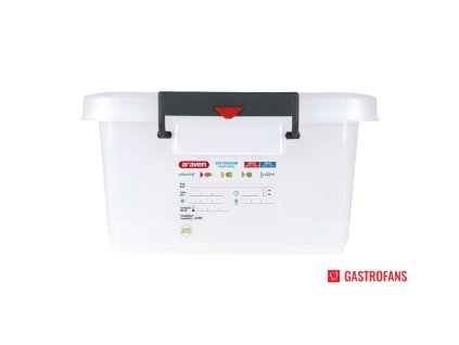 Araven skladovací box na potraviny s víkem a barevnými klipy 40L Araven