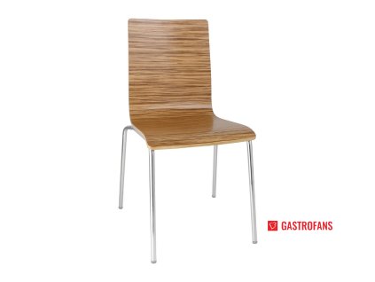 Bolero židle s hranatým opěradlem v provedení zebrano (sada 4ks) Bolero
