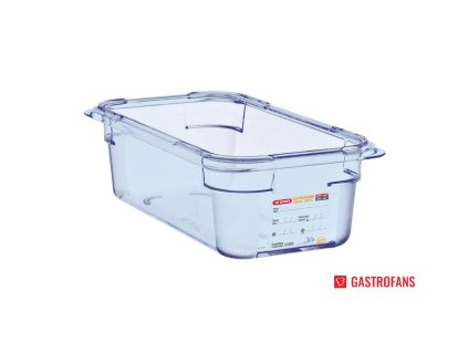 Araven gastronádoba na skladování potravin GN 1/4 modrá 100mm z ABS plastu Araven