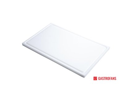 Gastro-M krájecí prkénko s drážkou, z HDPE GN1/1 – bílé 15mm Gastro M