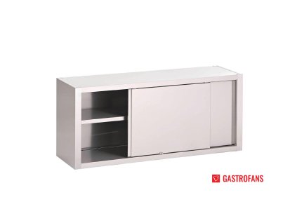 53644 gastro m zavesna skrinka nerezova s posuvnymi dvirky 1600x400x850mm