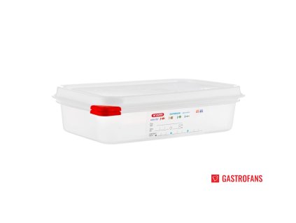 Araven GN gastronádoby 1/4 na potraviny 1,8l s víkem 4 ks Araven