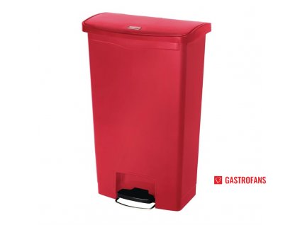 54922 rubbermaid kos slim jim naslapny zepredu cerveny 68l