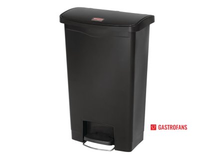 54931 rubbermaid odpadkovy kos slim jim naslapny zepredu cerny 50l