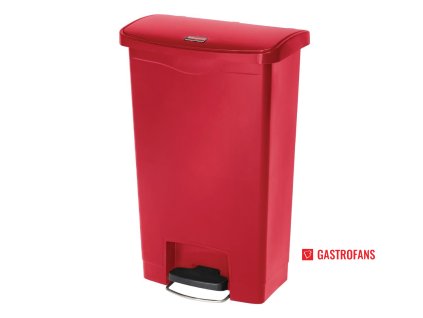 Rubbermaid odpadkový koš Slim Jim nášlapný zepředu červený 50l Rubbermaid