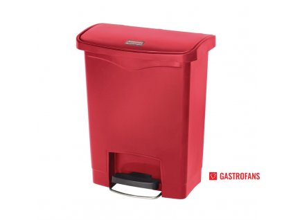 54952 rubbermaid odpadkovy kos slim jim naslapny zepredu cerveny 30l