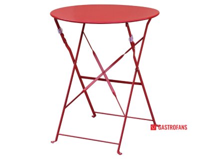 Bolero ocelový stůl v pouličním stylu červený 595mm  Bolero