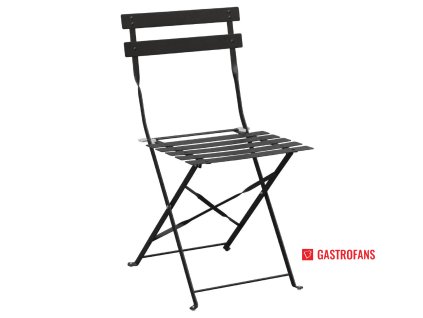 Bolero skládací židle v pouličním stylu ocelové černé (sada 2ks) Bolero