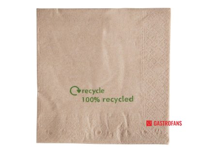 Obědové ubrousky z kraftového papíru recyklované 330 × 330mm 2000 ks No Brand