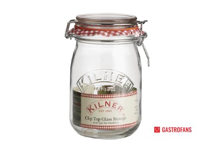Kilner zavařovací sklenice s klip víkem 1l Kilner
