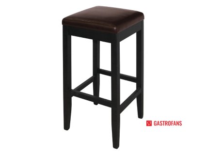 Bolero vysoké barové stoličky z umělé kůže tmavě hnědé (sada 2ks) Bolero
