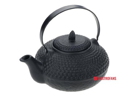 56632 orientalni cajova konvice v okovanem stylu cerna