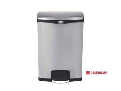 56908 rubbermaid kos slim jim nerezovy naslapny zepredu 90l