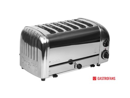 Standardní toustovač 6 otvorů, nerez plus  Dualit