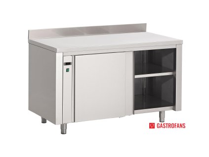 59074 gastro m vyhrivana skrin se zadni obrubou nerezova 850 1000 700mm