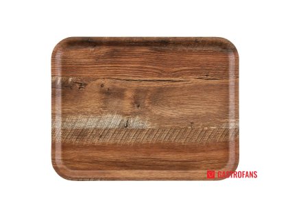 Cambro laminátový jídelní tác Madeira s dekorem hnědého dubu 460mm Cambro