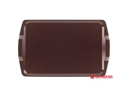 61531 cambro laminatovy tac pro pokojovou sluzbu s madly s dekorem wenge 640mm
