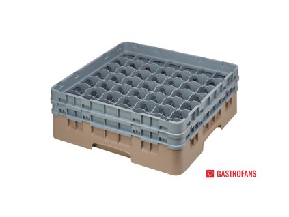 Cambro 49místné košíky Camrack béžové – Max. výška skla 133mm Cambro