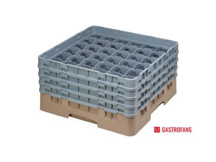 Cambro 36místné košíky Camrack béžové – Max. výška skla 215mm Cambro