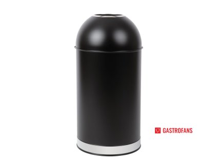 Bolero kulatý odpadkový koš s otevřeným víkem, černý, 40l Bolero