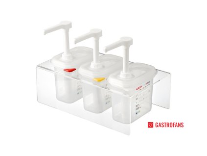 GN dávkovač s pumpičkou 3 x GN 1/9 (1,5L)  Araven