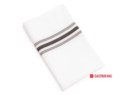 Stolní ubrousky Bistro s černým pruhem 10 ks No Brand