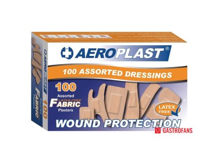 Aeroplast náplasti různých velikostí bez latexu 100 ks Aero