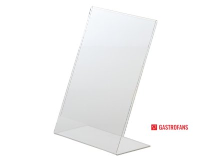 Nakloněný stojan na menu akrylový A5 Olympia