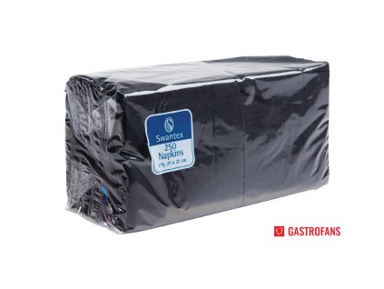 67120 koktejlove ubrousky cerne 250mm