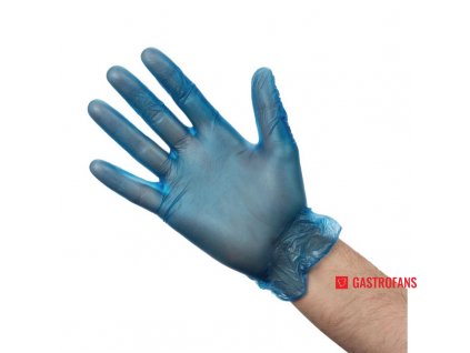 67441 vogue vinylove rukavice pro pripravu jidel modre pudrovane velikost m