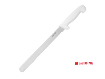 Hygiplas krájecí nůž zoubkovaný bílý 25,5cm Hygiplas