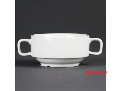Olympia polévkové misky Whiteware s uchy 400ml 6 ks