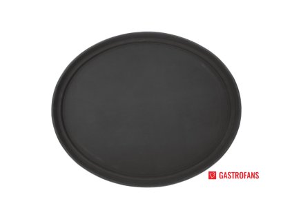 Kristallon protiskluzový oválný tác plastový černý 685 x 560mm  Kristallon