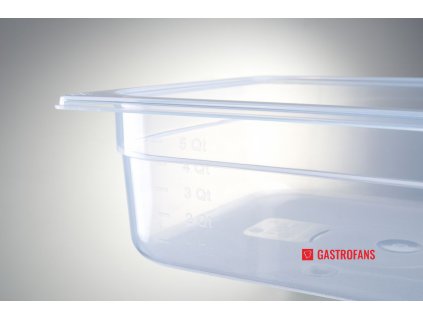 Gastronádoba 1/2 - PP - transparent - 6.5 L - 325x265x(H)100 mm