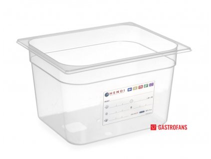 Zásobník GN 1/2 - HACCP - transparent - 6.5 L - 325x265x(H)100 mm
