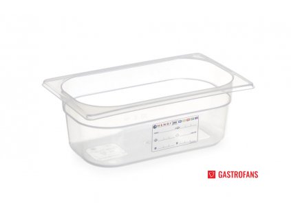 Zásobník GN 1/4 - HACCP - transparent - 2.8 L - 265x162x(H)100 mm