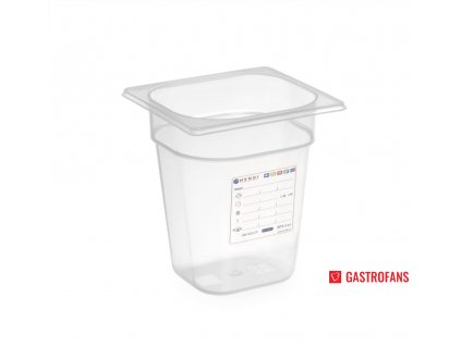 Zásobník GN 1/6 - HACCP - transparent - 2.4 L - 176x162x(H)150 mm
