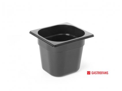 Gastronádoba 1/6, GN 1/6, 1,6L, Černá, 176x162x(H)100mm