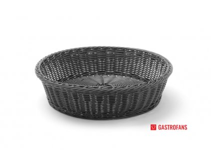 Košík na pečivo kulatý, Černá, o400x(H)90mm  Hendi