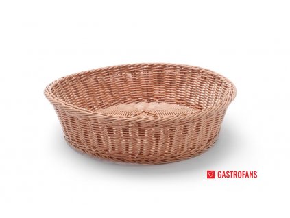 Košík na pečivo kulatý, Hnědá, o400x(H)90mm  Hendi