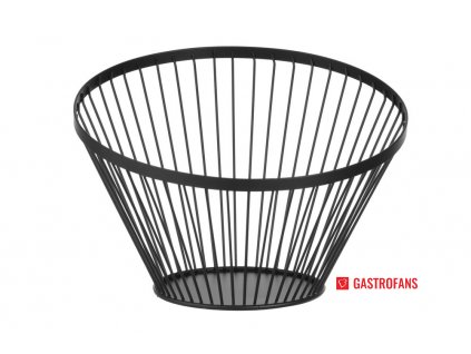 Košík na ovoce kulatý šikmý černý, o300x(H)250mm  Hendi