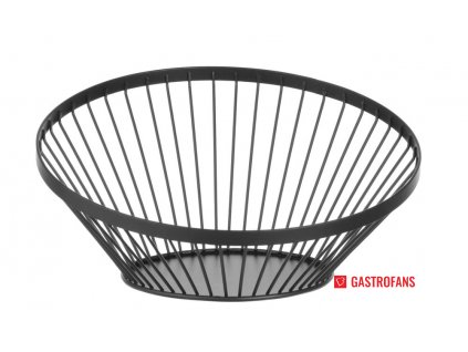 Košík na ovoce kulatý šikmý černý, o280x(H)130mm  Hendi