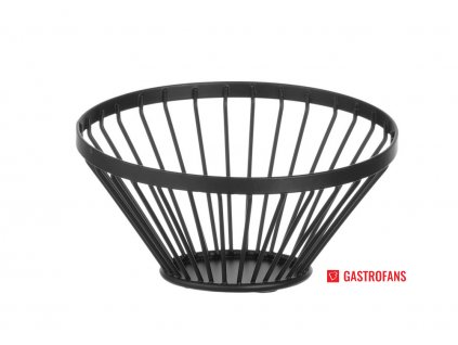 Košík na ovoce kulatý šikmý černý, o150x(H)80mm  Hendi