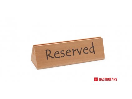 Cedule na stůl Reserved - "reserved" - 152x44x(H)44 mm