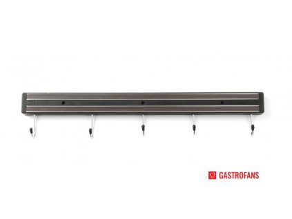 Magnetická lišta na nože s háčky, 5 háčků, (L)470mm  Hendi