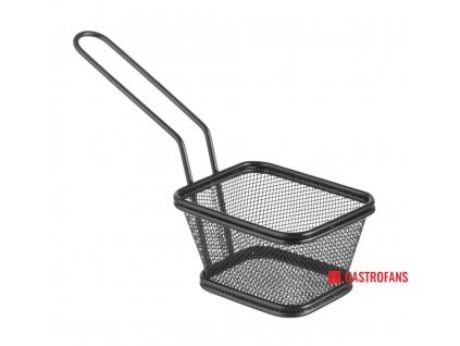 97488 servirovaci mini fritovaci kosik stohovatelny cerny 105x90x h 60 mm