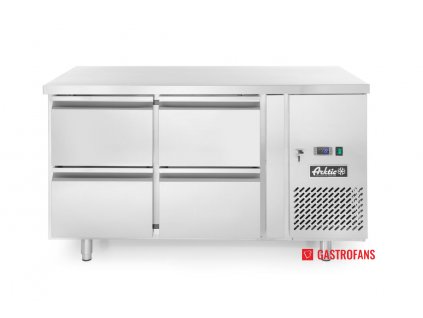 Šuplíkový chladící stůl, 4 zásuvky Profi Line 280L, -2/8˚C, 230V/250W, R600a, 1360x700x(H)850mm