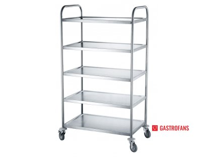 Servírovací vozík - 5 polic - 910x590x(H)1560 mm
