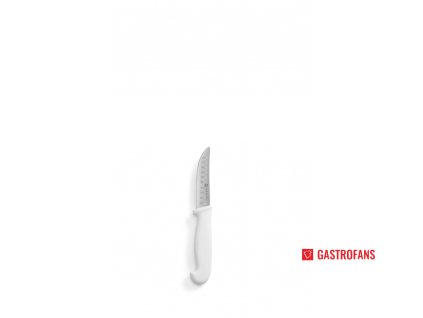 Univerzální nůž s vroubkovanou čepelí, krátký model, Bílá,  19 cm