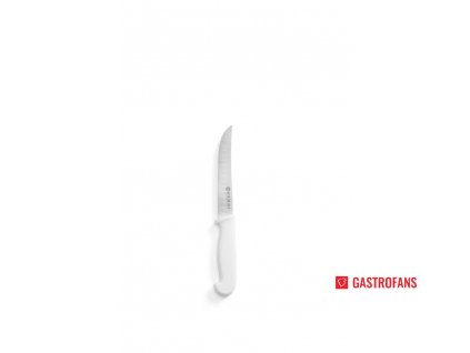 Univerzální nůž s vroubkovanou čepelí, dlouhý model, Bílá, 23 cm